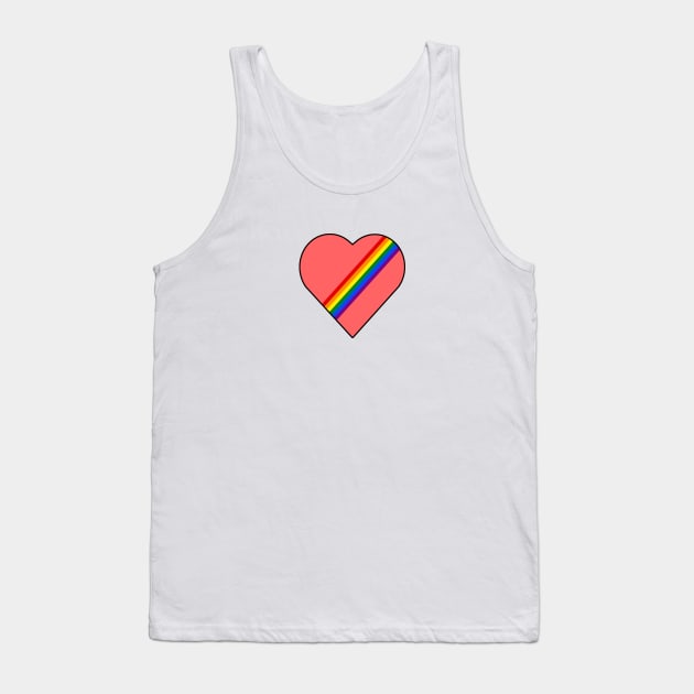 Love Heart Pride Rainbow Tank Top by youokpun